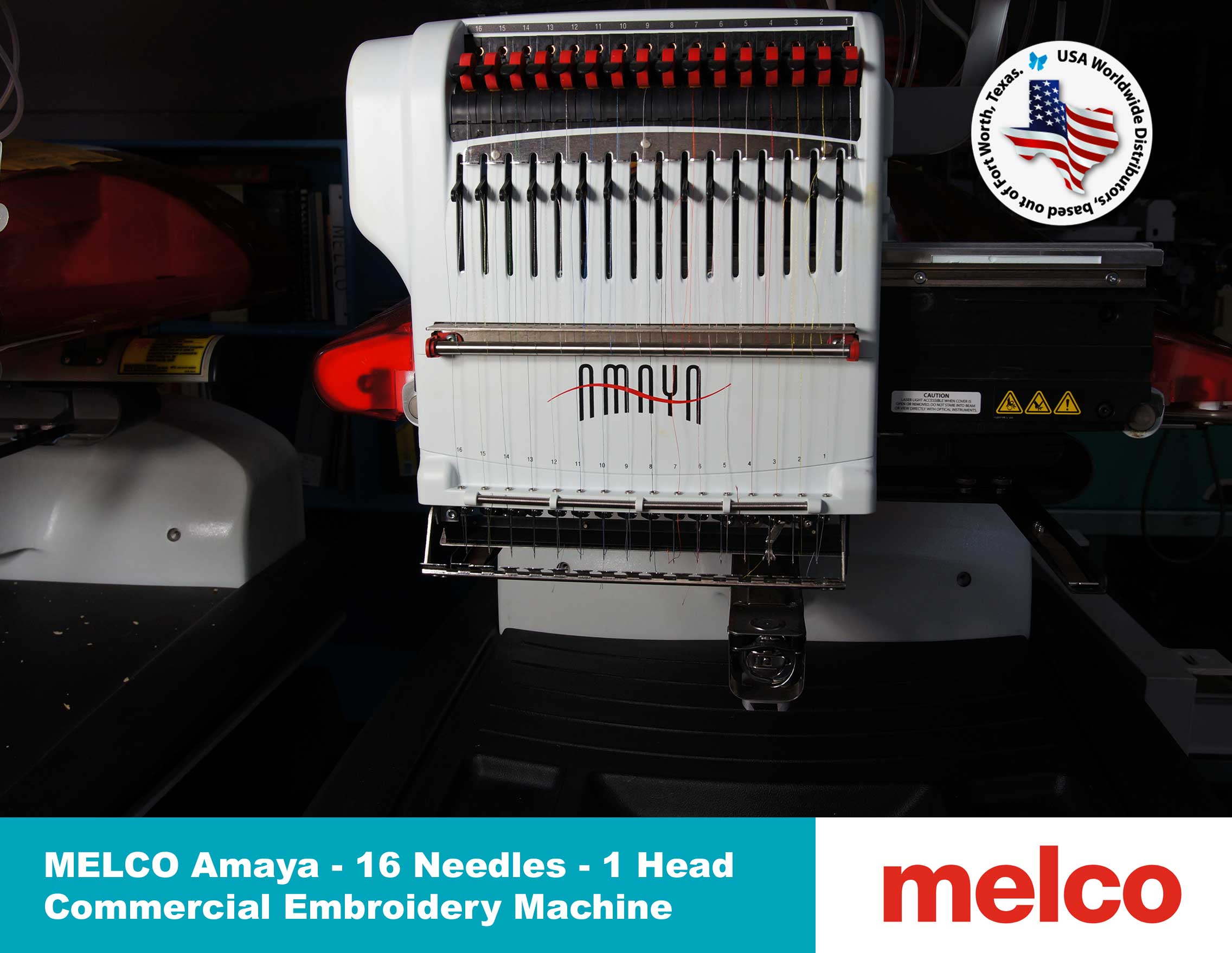 MELCO AMAYA 1 Head 16 Needles Commercial Embroidery Machine